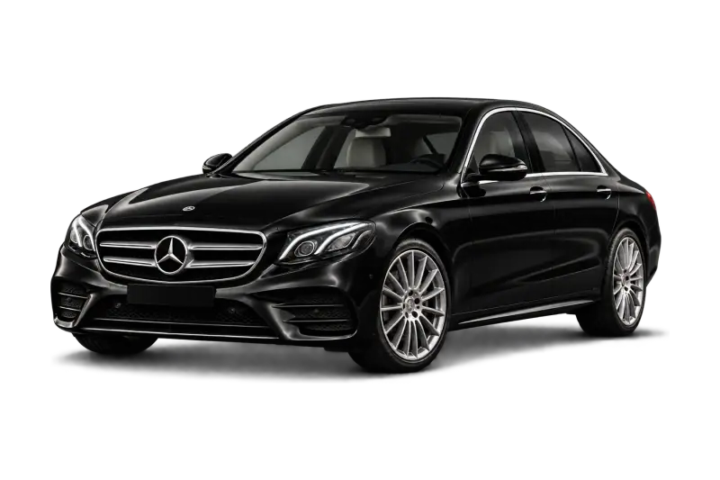 Mercedes-Benz E-Class, black, studio photograph