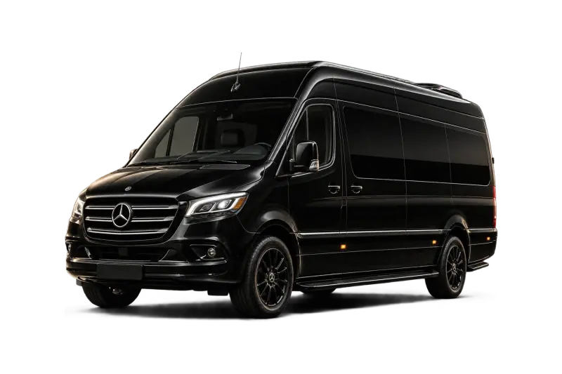 Mercedes-Benz Sprinter Executive, black, studio photograph